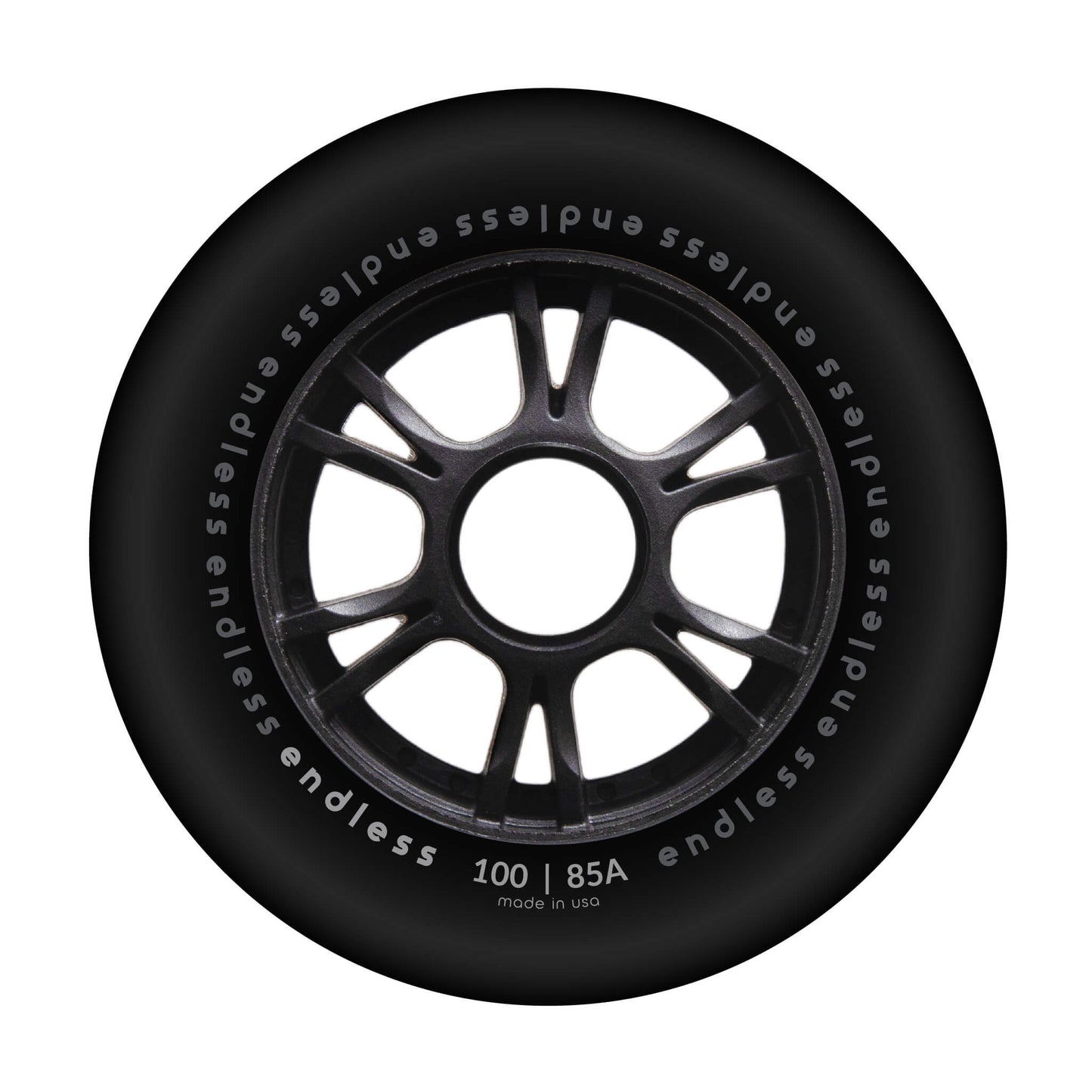 Endless 100 mm Black Wheel - mockup
