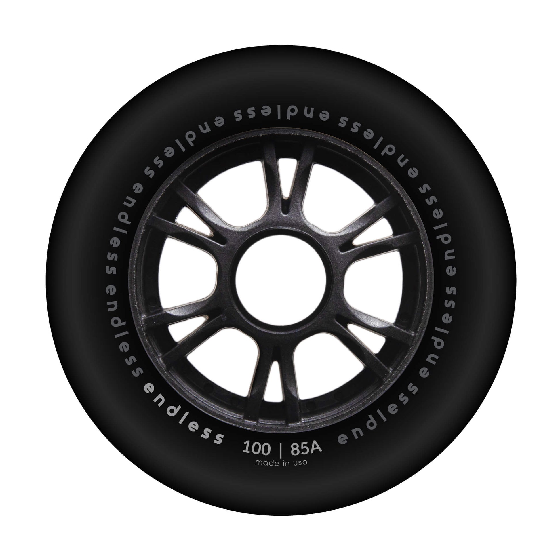 Endless 100 mm Black Wheel - mockup