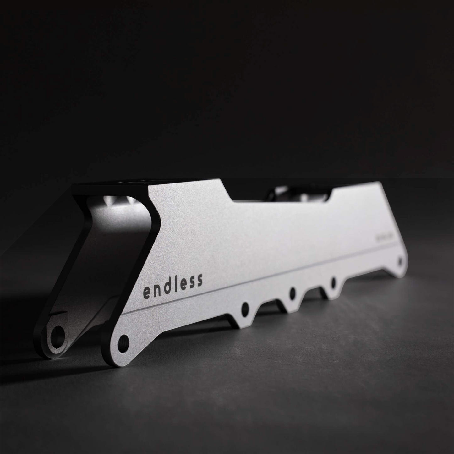 Endless Blading Co. 90 Classic silver CNC-machined aluminum urban skate frame with multi-setup configuration