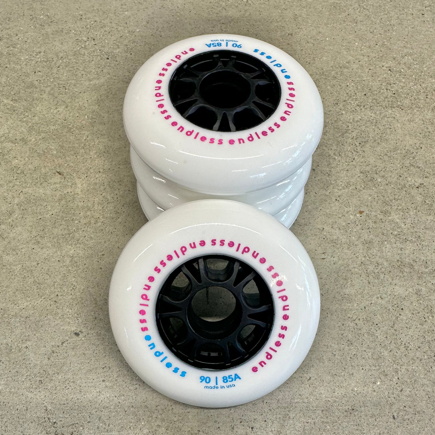 Endless 90 mm Wheels - White