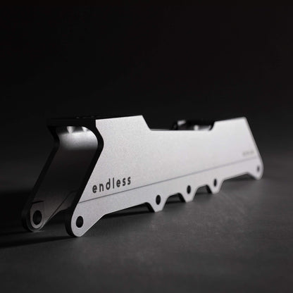 Endless Blading Co. 80 Classic silver CNC-machined aluminum urban skate frame with 165mm mounting