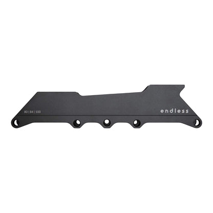 Endless Blading Co. 80 Classic black CNC-machined aluminum urban skate frame for 4x80, 4x84, or 3x100 wheel setups.