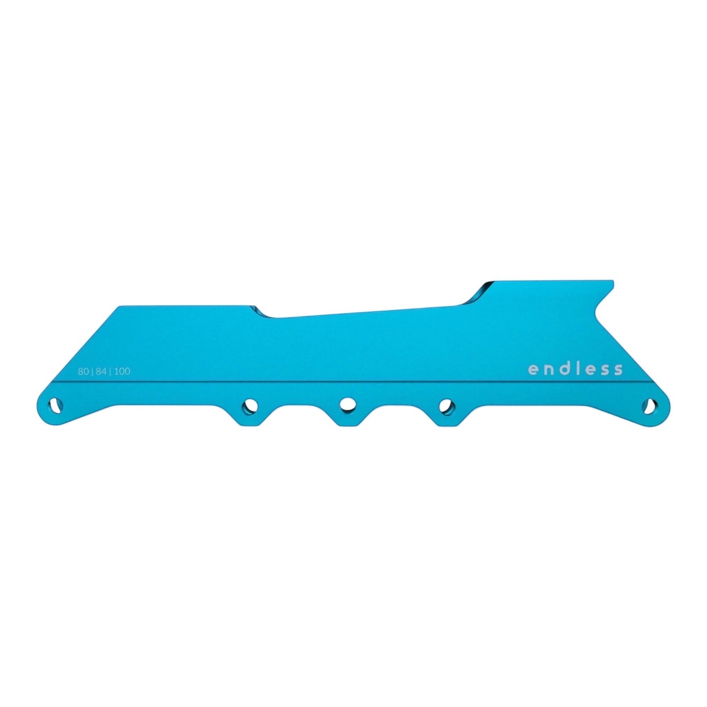 Endless Blading Co. 80 Classic Frame in bright blue CNC-machined aluminum for urban and freeride inline skates.