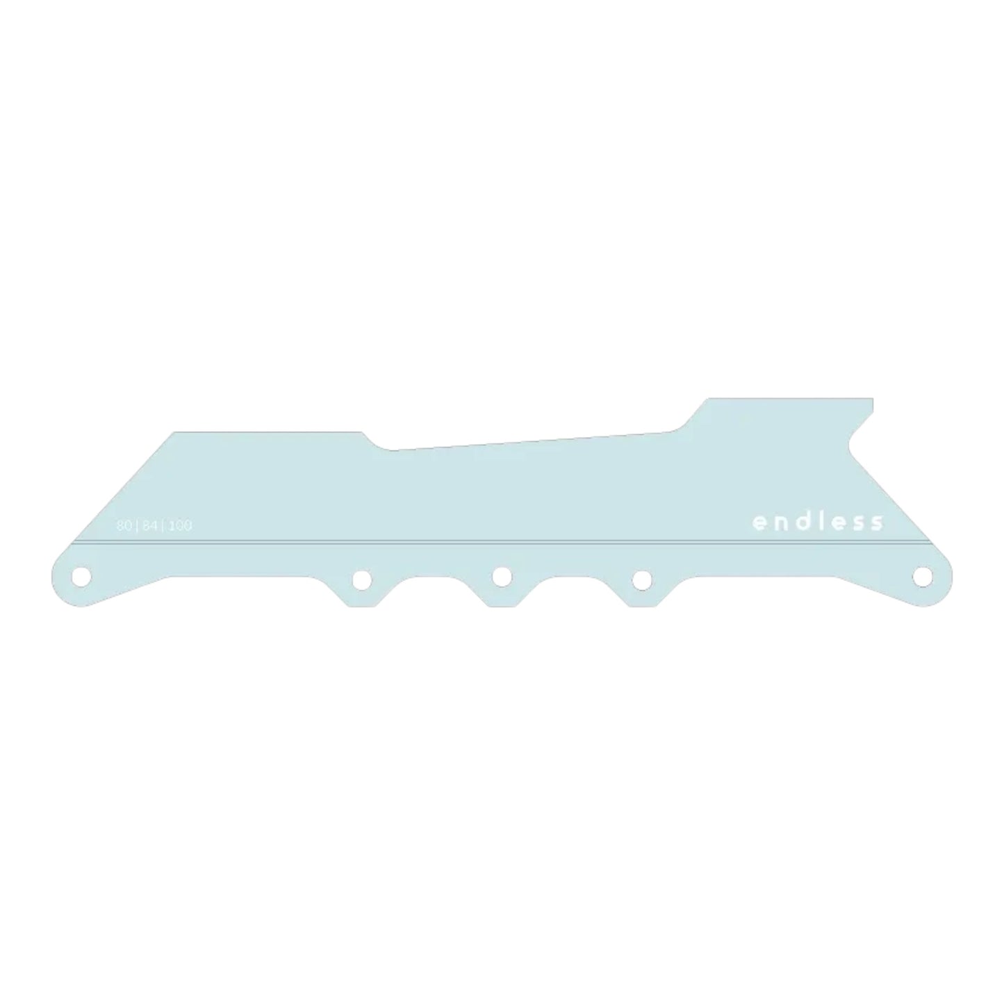 Endless Blading Co. 80 Classic Frame in light blue, a CNC-machined 6061-T6 aluminum frame for urban freeride skates.