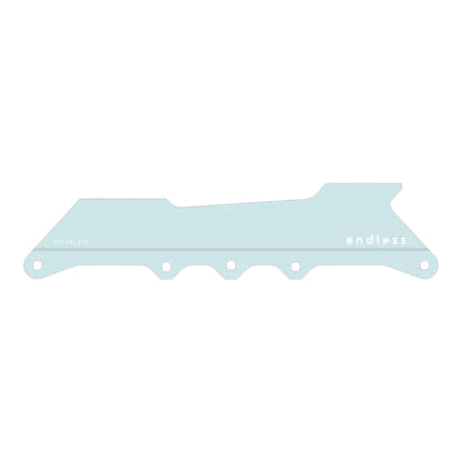 Endless Blading Co. 80 Classic Frame in light blue, a CNC-machined 6061-T6 aluminum frame for urban freeride skates.