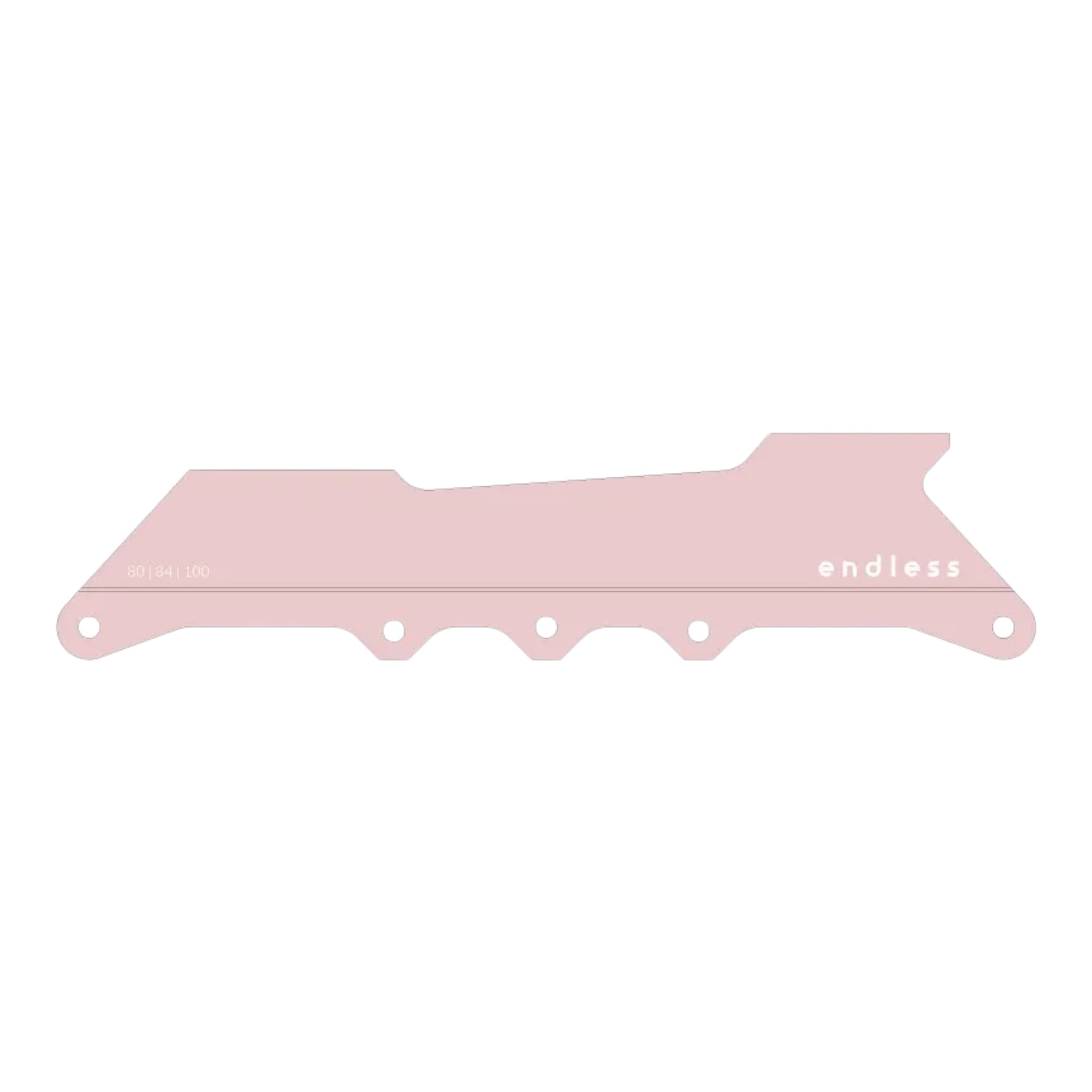 Endless Blading Co. Endless 80 Classic Frame in light pink, CNC-machined aluminum for urban and freeride skates.