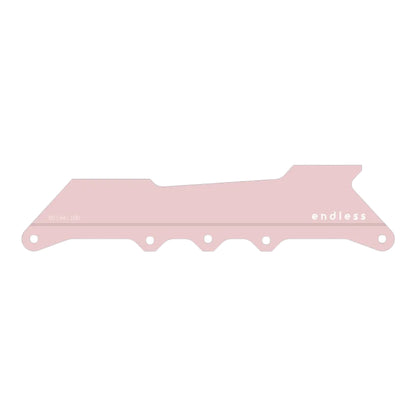 Endless Blading Co. Endless 80 Classic Frame in light pink, CNC-machined aluminum for urban and freeride skates.
