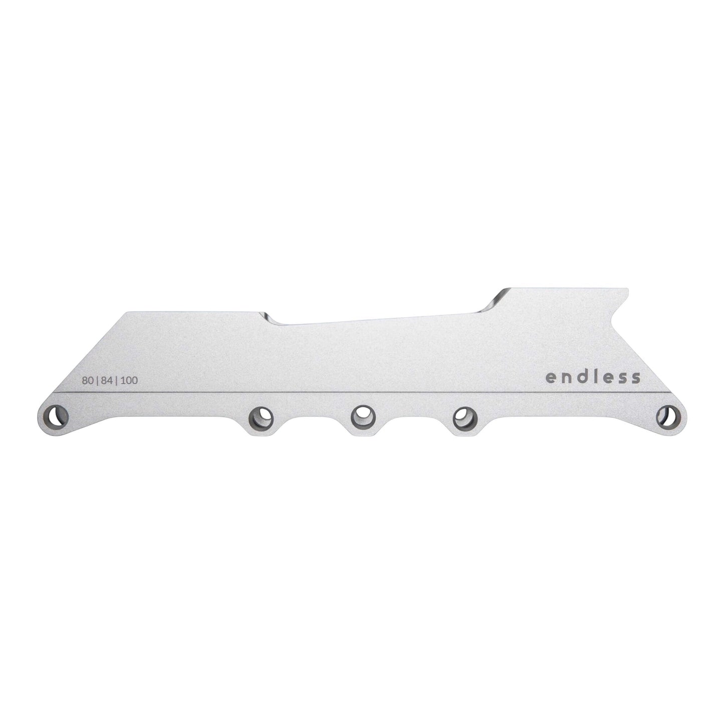 Endless Blading Co. 80 Classic silver CNC-machined aluminum frame for urban and freeride skates with 165mm mounting.
