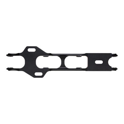 Endless Blading Co. black aluminum slalom inline skate frame with TRINITY mount and rocker axles.