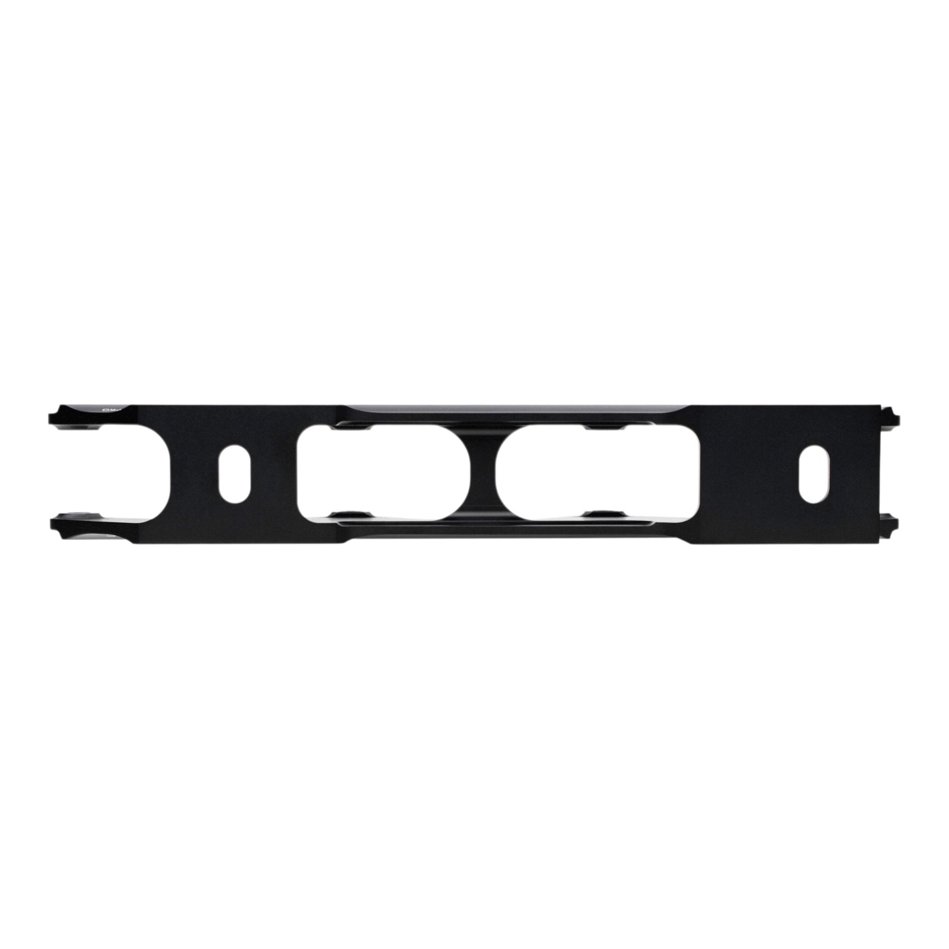 Endless Blading Co. black aluminum slalom inline skate frame with 165mm mounting for slalom and freestyle skating.