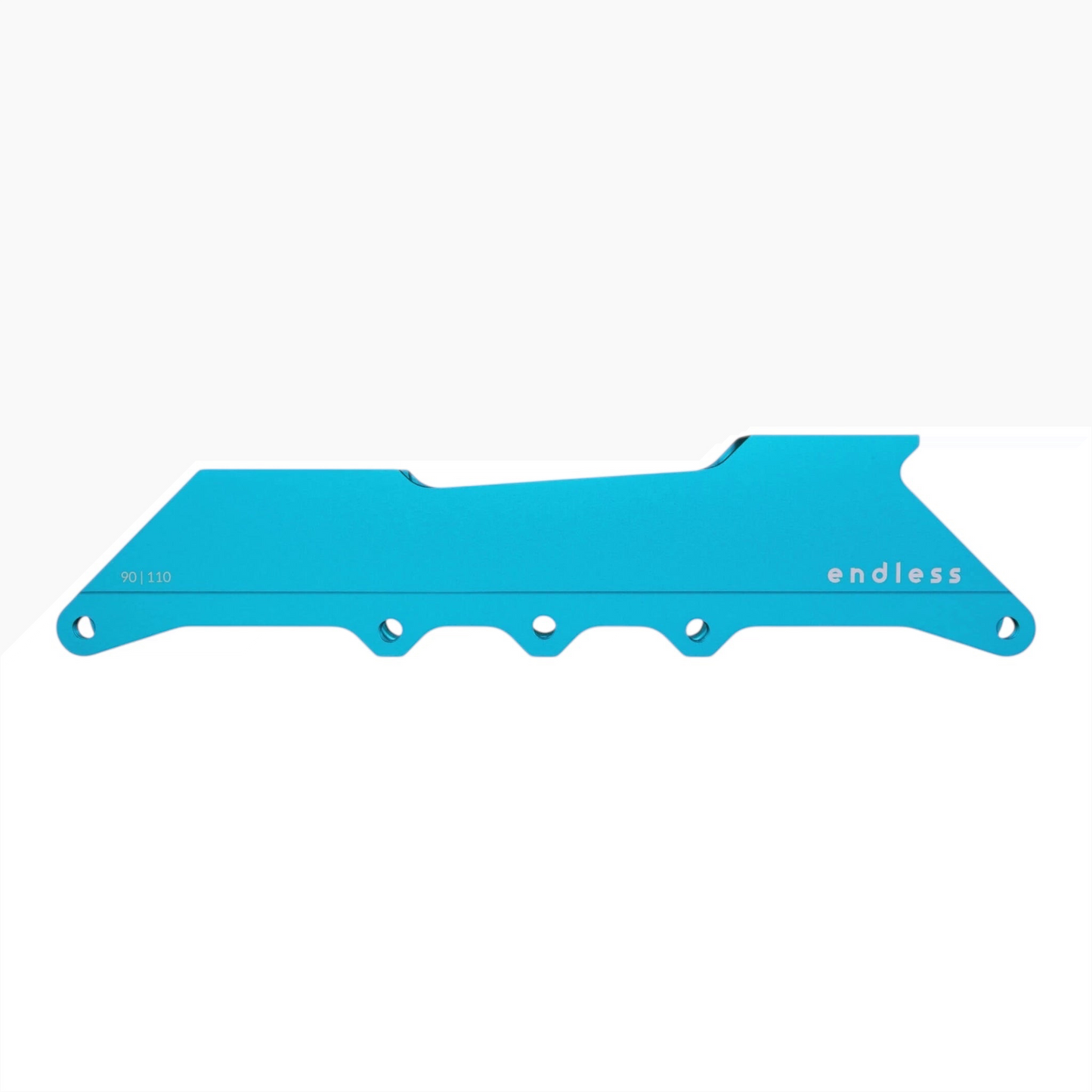 Endless Blading Co. 90 Classic frame in bright blue CNC-machined aluminum for urban and freeride inline skates.