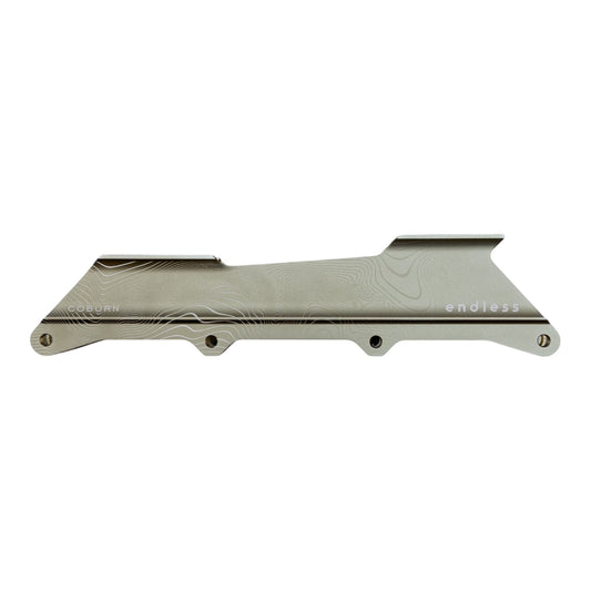 Endless Blading Co. Coburn Frame, a 4x90 urban skating platform in light olive green with a topographic pattern and