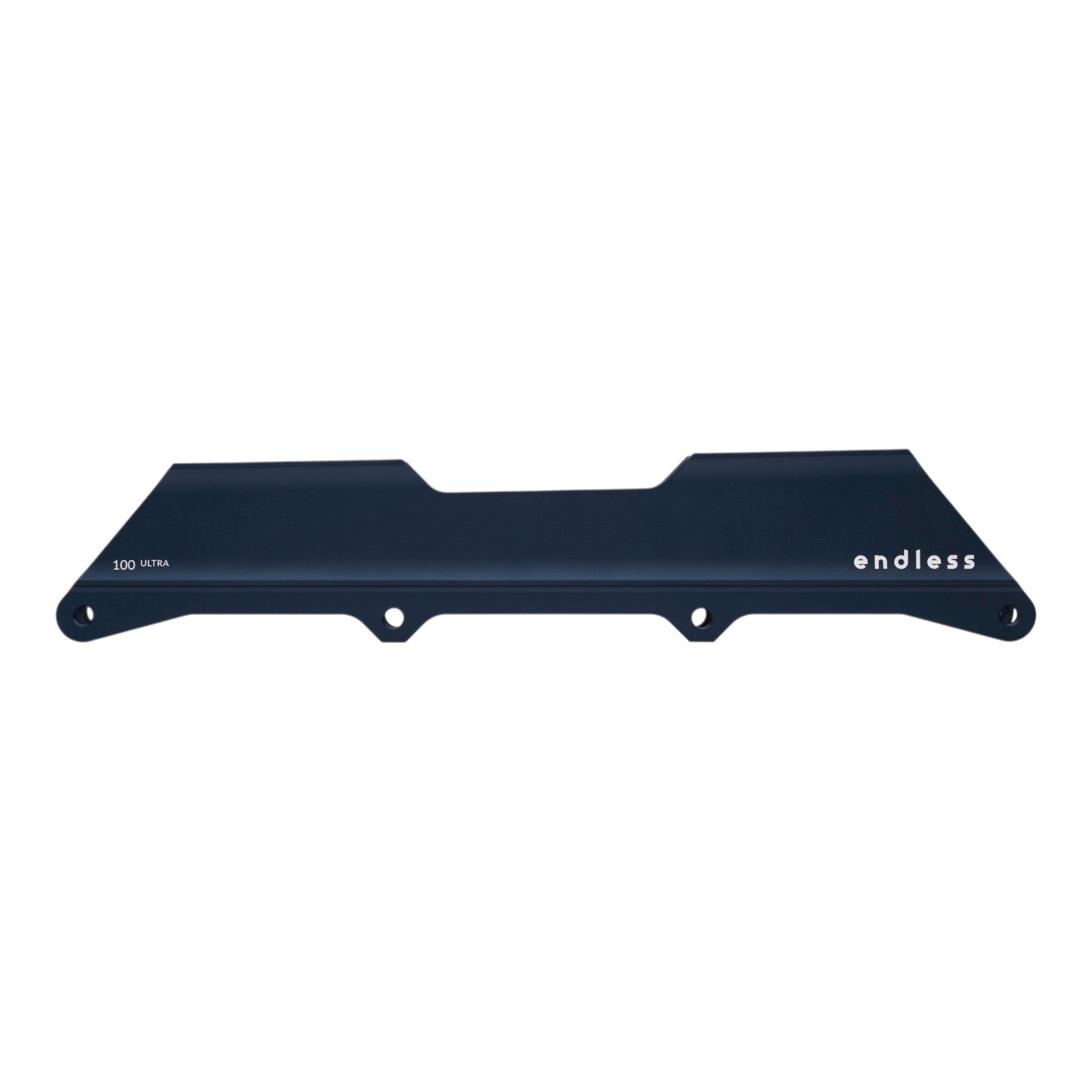 Endless Blading Co. dark blue aluminum 4x100mm UFS inline skate frame with Balanced Rocker.