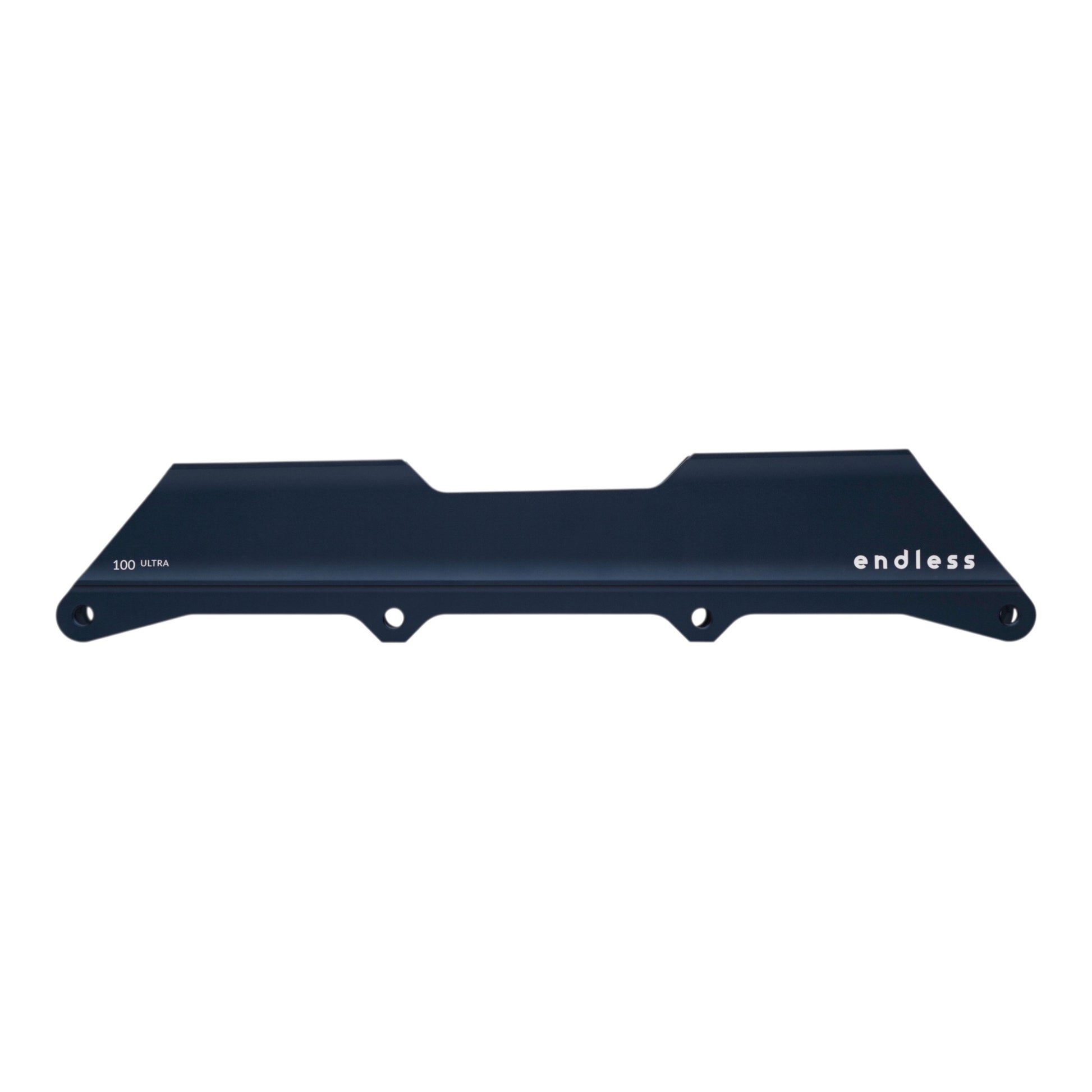 Endless Blading Co. dark blue aluminum 4x100mm UFS inline skate frame with Balanced Rocker.