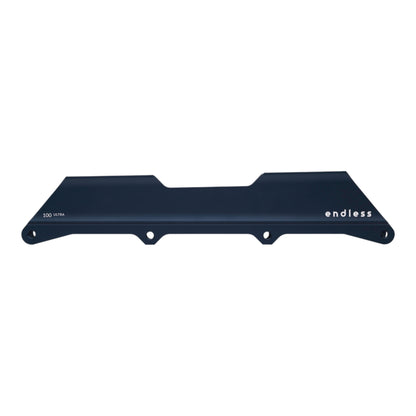 Endless Blading Co. dark blue aluminum 4x100mm UFS inline skate frame with Balanced Rocker.