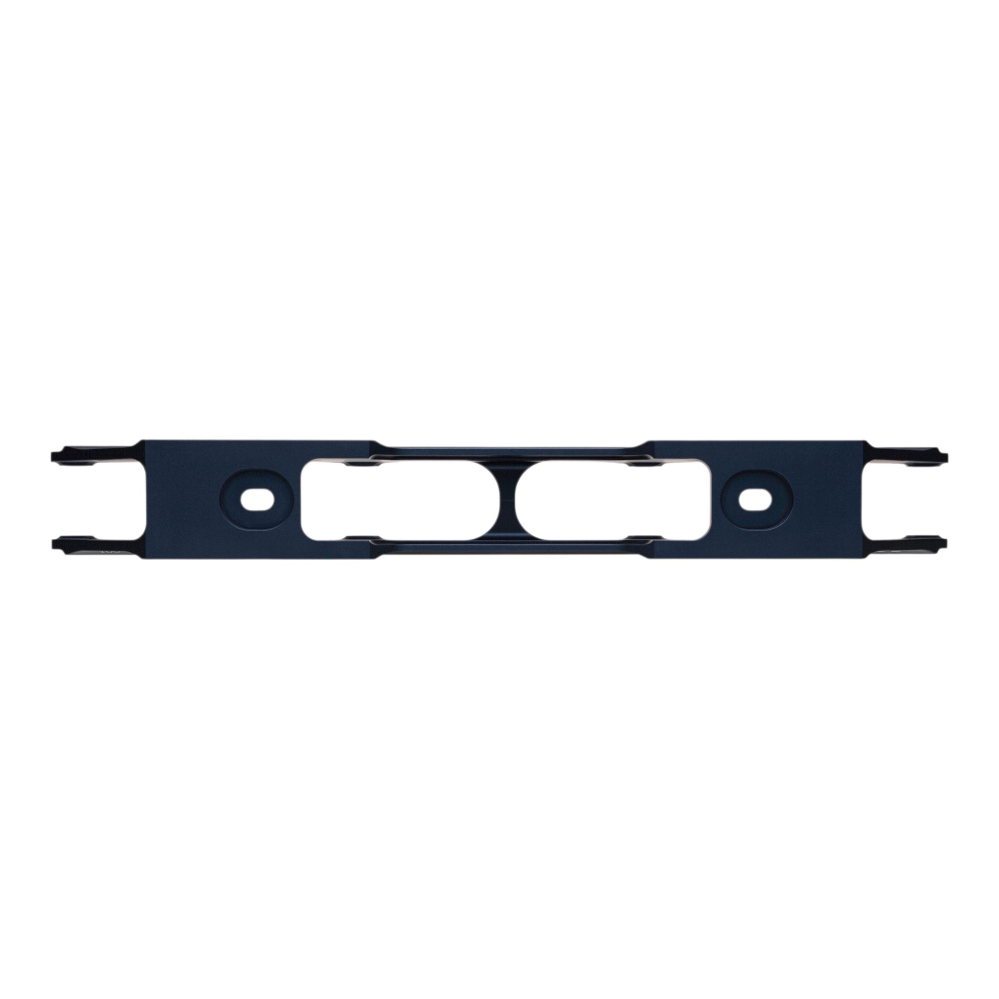 Endless Blading Co. dark blue aluminum UFS 4x100mm inline skate frame with balanced rocker.
