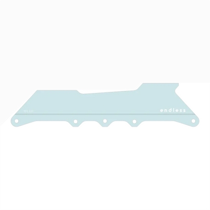 Endless Blading Co. 90 Classic aluminum urban skate frame in light blue with 4x90 and 3x110 wheel setup options.