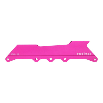 Endless Blading Co. Endless 80 Classic Frame in vibrant pink CNC-machined aluminum for urban and freeride skates.