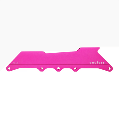 Endless Blading Co. Endless 90 Classic urban skate frame in bright pink CNC-machined aluminum