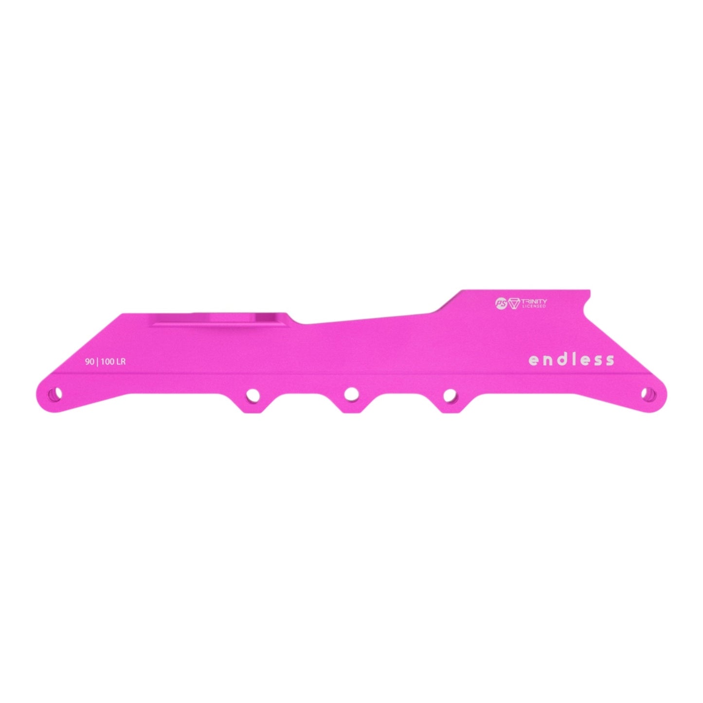 Endless Blading Co. pink aluminum LR Trinity frame for 4x90 or 3x100mm wheel setups.