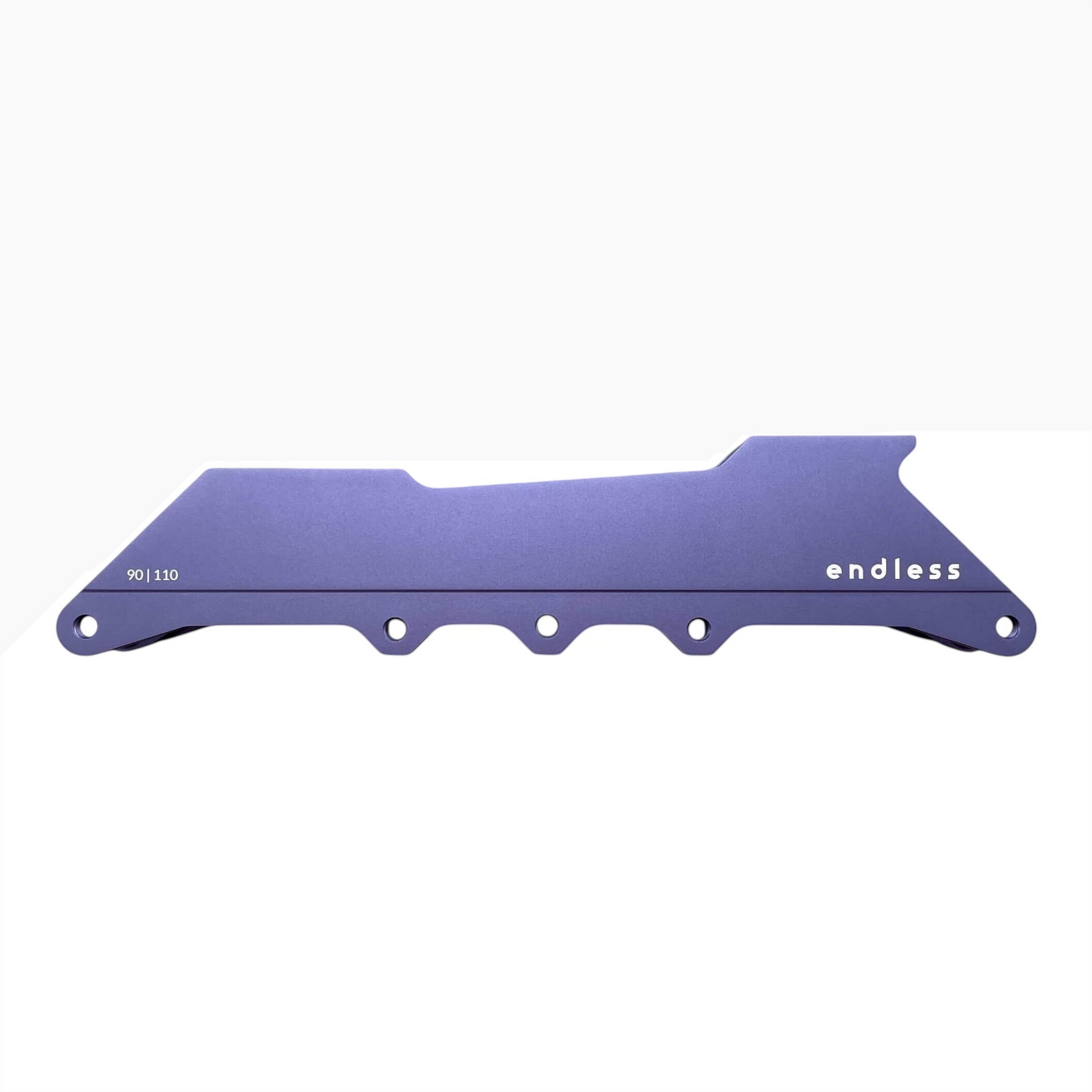 Endless Blading Co. 90 Classic purple CNC-machined aluminum inline skate frame for 4x90 or 3x110 wheel setups.