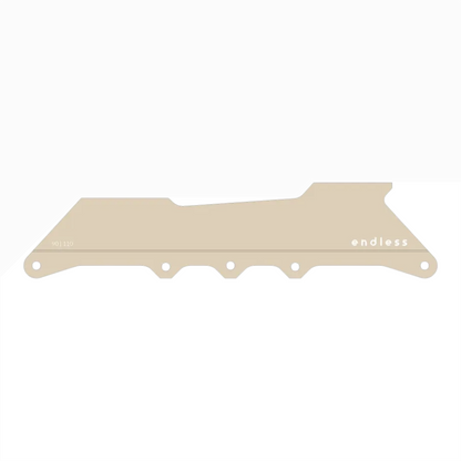 Endless Blading Co. 90 Classic Frame in a neutral tan (Sand) finish, featuring a CNC-machined aluminum urban skate design.