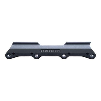 Endless Blading Co. SJR UFS powerblading frame in gray aluminum with black plastic slider for 4x84 wheel setup