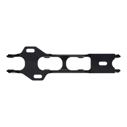 Endless Blading Co. black aluminum slalom freestyle inline skate frame with 2x80mm outer and 2x72mm inner wheel setup.
