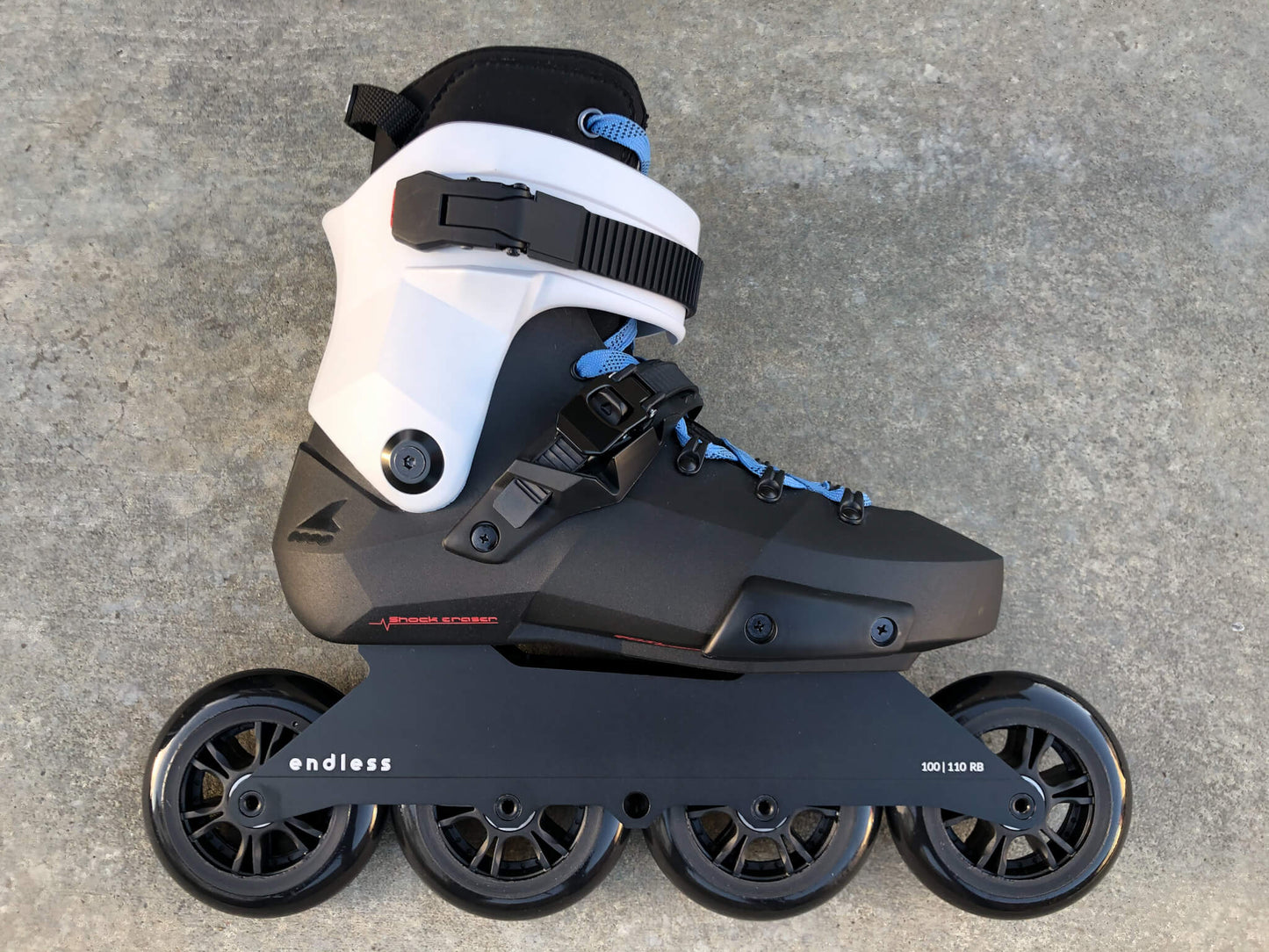 Endless 100 RB 4x100 on Rollerblade Twister Edge